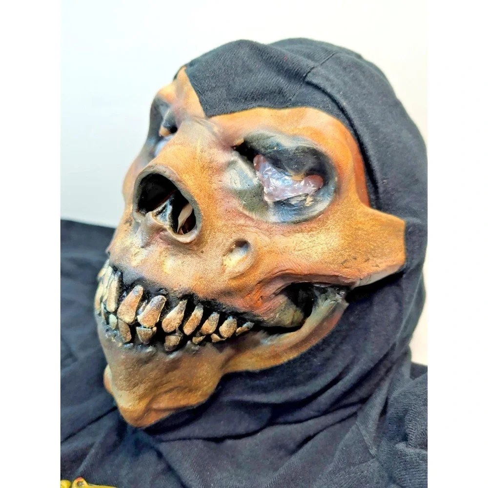Demon Prince Undead Brown Skull Horror Hooded Mask 2004 Mario Chiodo Vintage